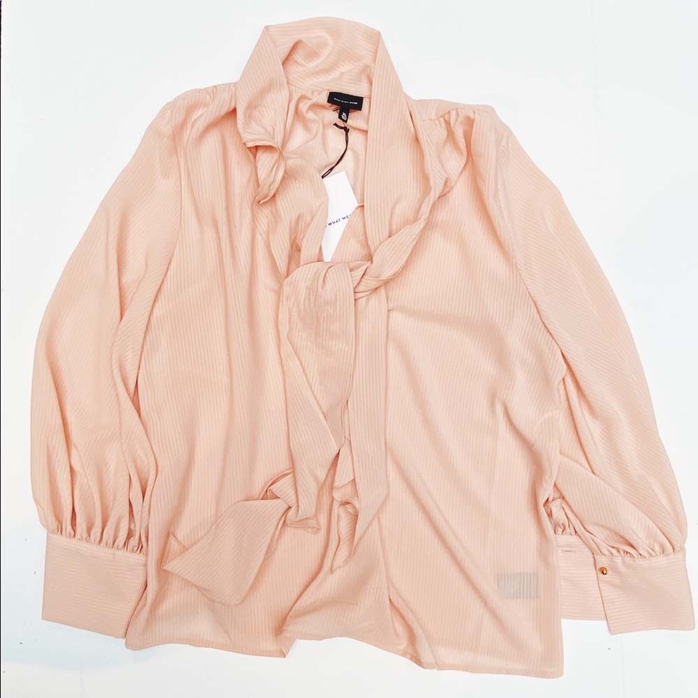 Brand New! Who what Wear Pink Chiffon Blouse